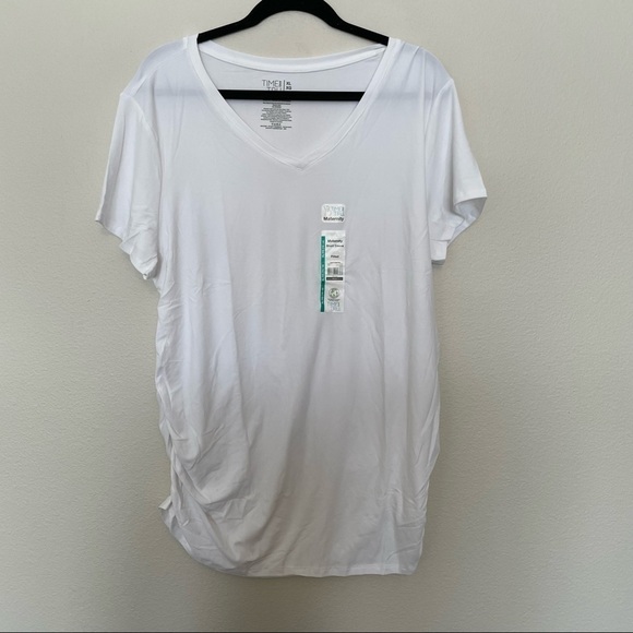 NWT time & true maternity womens fitted white shirt two pack size XL extra large - Picture 1 of 4